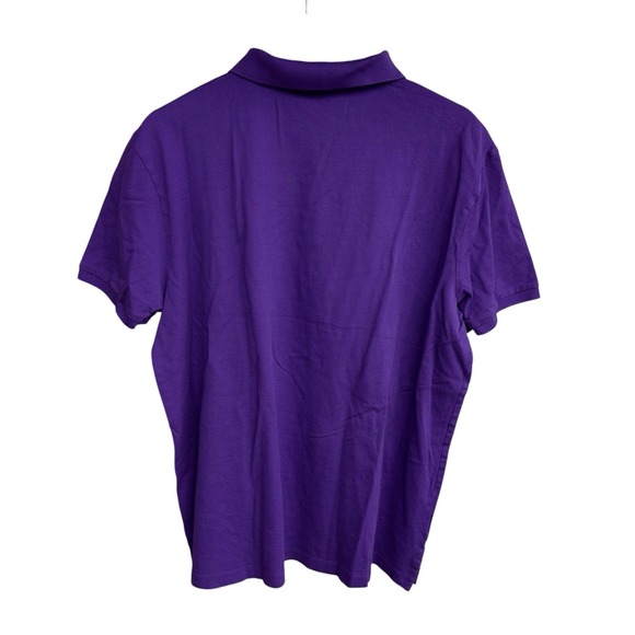 Ralph Lauren Purple Label Men's Size XXL Purple Pique Cotton Standing Horse Polo - Picture 4 of 6